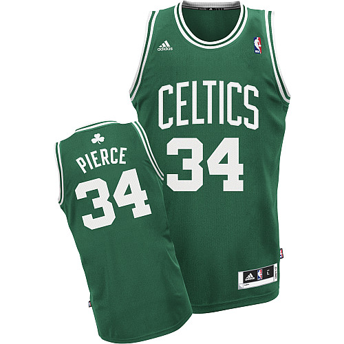  NBA Boston Celtics 34 Paul Pierce New Revolution 30 Road Green Jersey